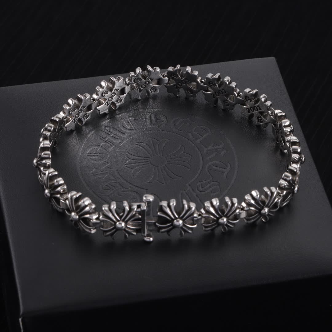 Chrome Hearts Silver Flower Bracelet